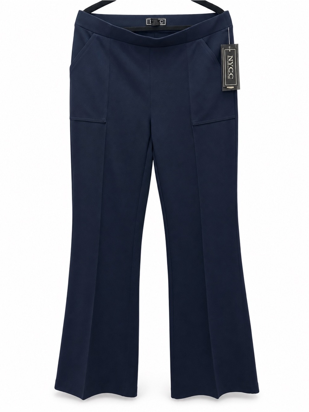 NYCC Women’s Navy Pull-On Flare Pants – Size 12 – New With Tags